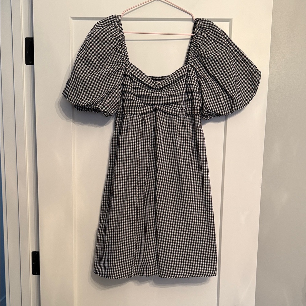Black and White Gingham Dress